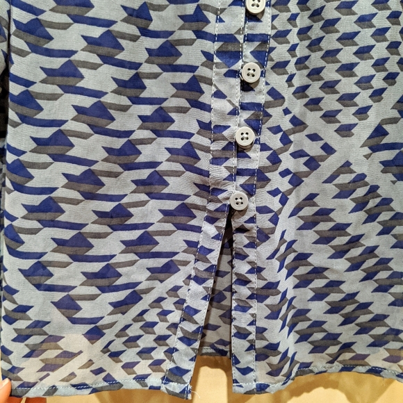 Banana Republic Mandarin Collar Button Down Blouse - Picture 6 of 7